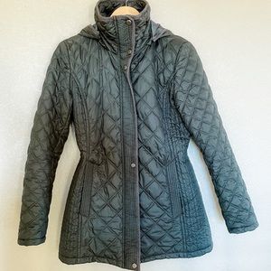 Olive Green Quilted Mid-Weight Winter Jacket sz S